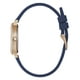 thumbnail image 2 of Reloj GUESS para mujer, correa azul de 32 mm, esfera blanca y caja de oro rosa, 2 of 3