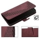 thumbnail image 3 of Funda tipo cartera para Motorola Moto G86 Power 5G con tarjetero, bolsillo para billetes, soporte, cierre magnético y correa para la muñeca, funda tipo folio con textura geométrica marrón, 3 of 5