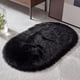 thumbnail image 1 of REGALWOVEN Alfombra de Área Suave y Peluda, Alfombras de Dormitorio Ultra Esponjosas, Alfombra Peluda Antideslizante para Habitación, Guardería, Piso al Lado de la Cama Negro 32" x 20", 1 of 6