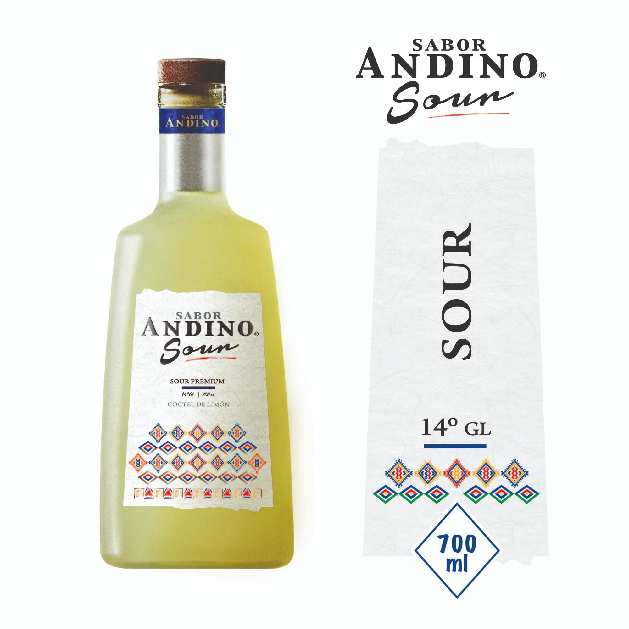 Cóctel Pisco Sour Limón Premium 14° Botella 700 cc Sabor Andino