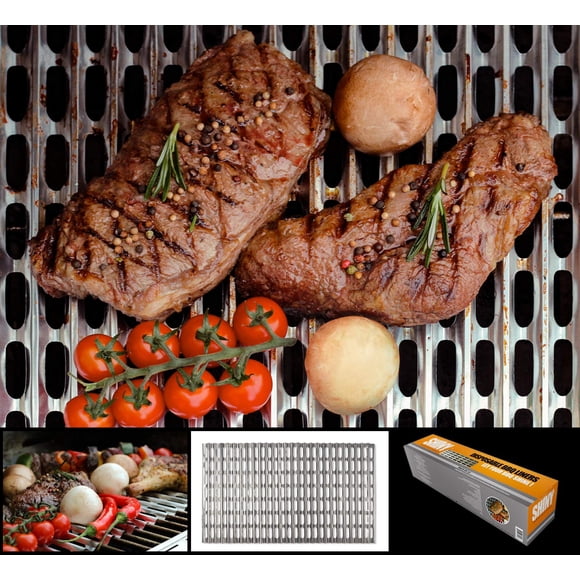 Revestimientos para rejillas de parrilla Shiny Innovations, aluminio apto para uso alimentario, 12 unidades