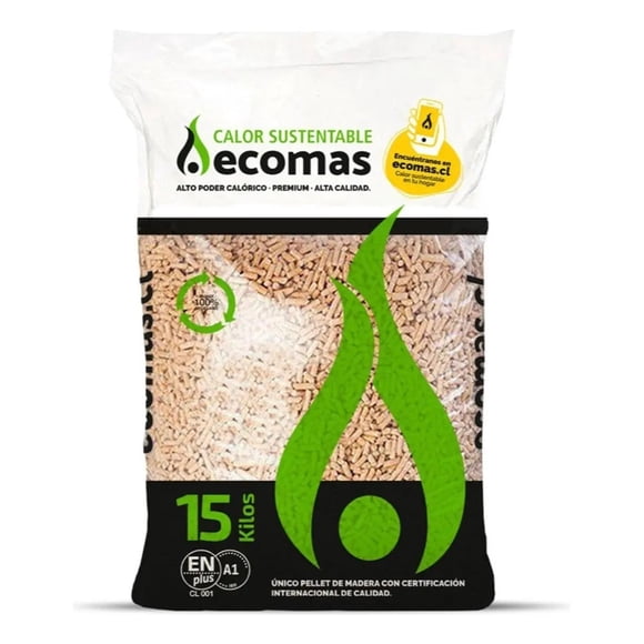 Pellet De Ecomas 15kg calefacción estufa invierno