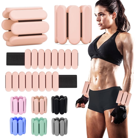 Pesas de tobillo YOVKOK ajustables de 1 kg para mujeres y hombres, 1 par