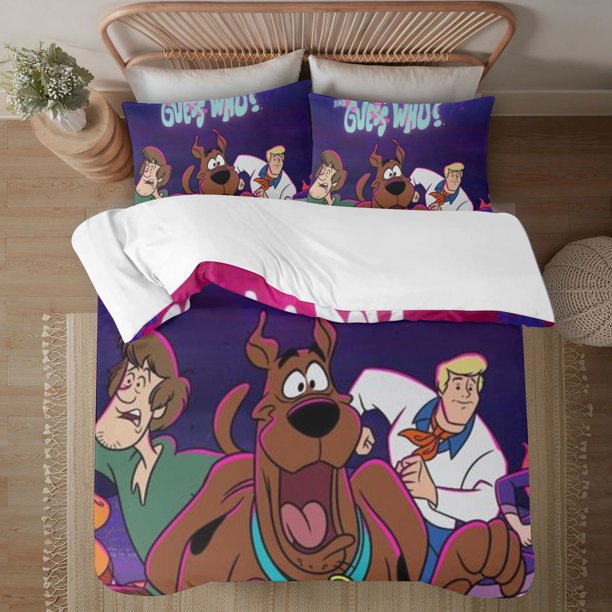 Scooby-Doo 3-Piece Bedding Set For Kids Boys Girls Adult Cartoon Warm Cute Fashion Holiday Present Gift Bed Sheets