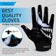 thumbnail image 5 of Guantes de receptor de fútbol americano APSICLO Adulto Talla Pequeña, agarre de silicona, negro, 5 of 7