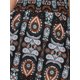 thumbnail image 5 of INSPIRE CHIC Falda Larga de Verano con Volantes y Estampado Floral de Cintura Alta en Línea A para Mujer M Negro, 5 of 7