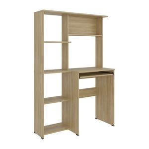 Fm Furniture - Escritorio Con Portateclado Y Biblioteca Incorporada 150X100X40 Cm