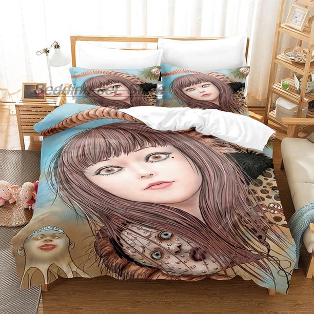 Man Manga Junji Ito Bedding Set Bed Set Aldult Kid Bedroom Duvetcover Sets