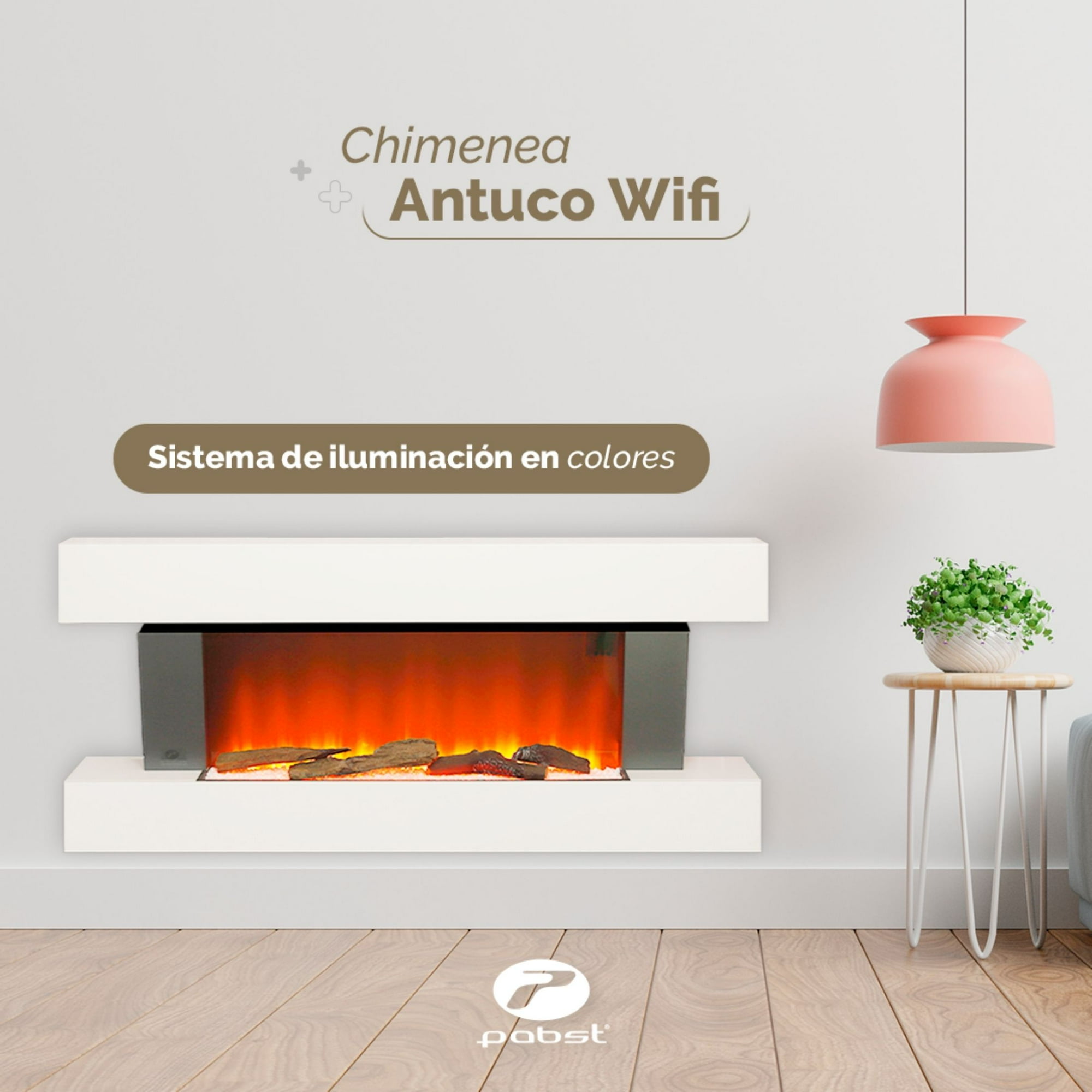 Pabst - Chimenea Eléctrica Wifi Modelo Antuco