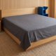 thumbnail image 2 of Sábana de Gasa de Algodón, Sábana Suave, Ropa de Cama Acogedora para Dormitorio Gris 91x96in, 2 of 5