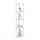 thumbnail image 1 of Estante de esquina Furinno Turn-Tube con 5 niveles de almacenamiento abierto, color blanco, 1 of 7