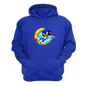 Genérico - Polerón Canguro Niño Sonic Azul Talla 2 Unisex