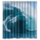 thumbnail image 1 of Cortina de ducha de playa con diseño de surf, juego de cortina de baño con ganchos, tamaño 66 x 72 pulgadas, 1 of 3