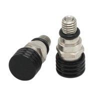 Magideal - 2 Piezas M5 0,8Mm Válvu De Presión De Purga De Aire De Horquil Para Motocicleta Reempzo Directo Accesorio De Instación Duradero , Negro