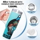 thumbnail image 5 of Mojo Swoptops Vaso aislado de acero inoxidable con asa, diseño temático, regalo para familia, amigos y fans; incluye pajita y encaja en el portavasos estándar, 40 oz, 5 of 6