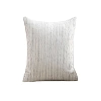 Genérico - Pack De 2 Fundas De Cojin Chenille Linea Gris