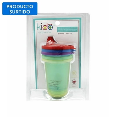 Set De Vaso Reutilizables Polipropileno 3 Piezas, Color Surtido 1 Un  Kido