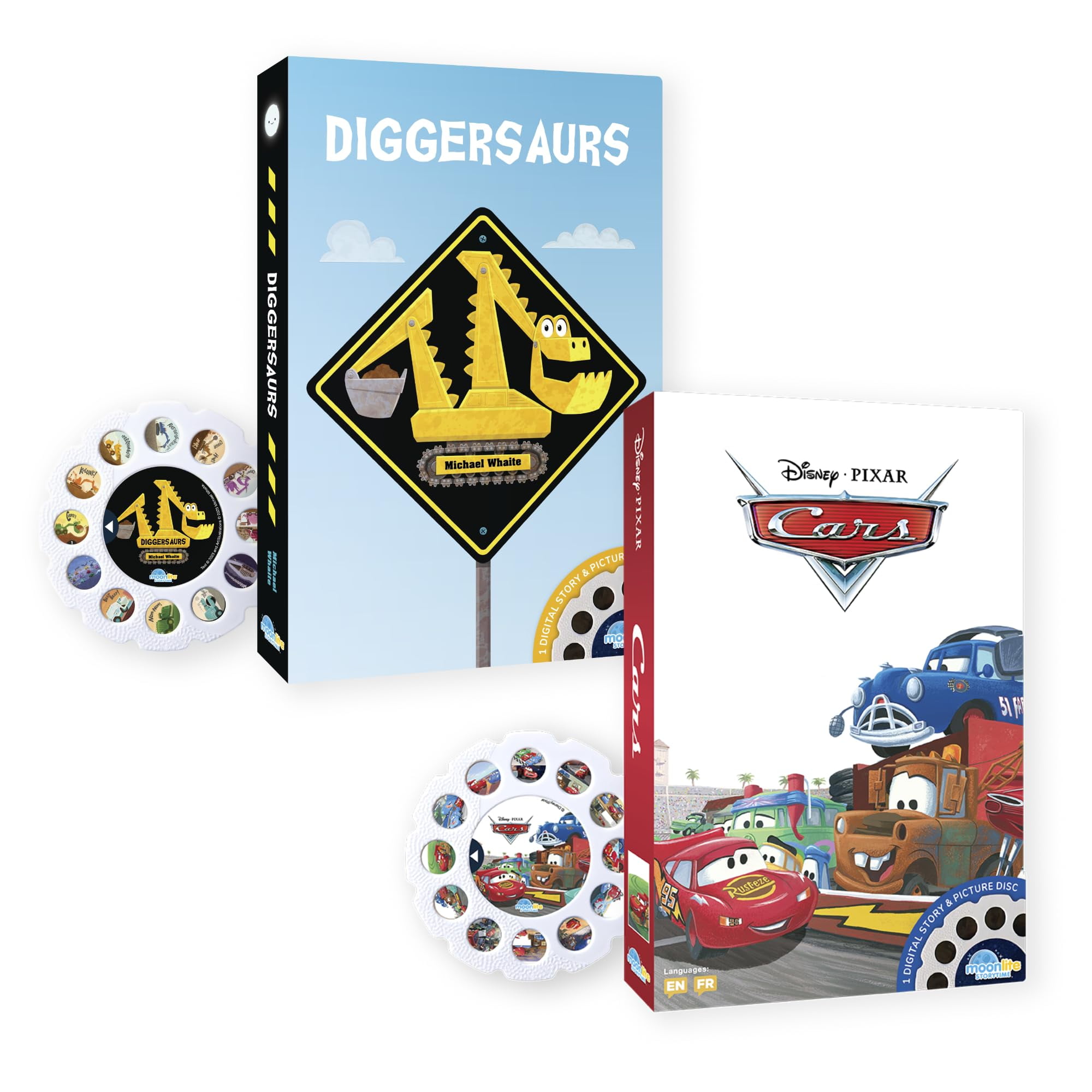 Storybook Reels Moonlite Cars Y Diggersaurs 2: Conjunto De Historia