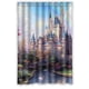 thumbnail image 1 of Cortina de ducha de castillo de cuento de hadas, juego de cortina de baño con ganchos, tamaño 48 x 72 pulgadas, 1 of 3