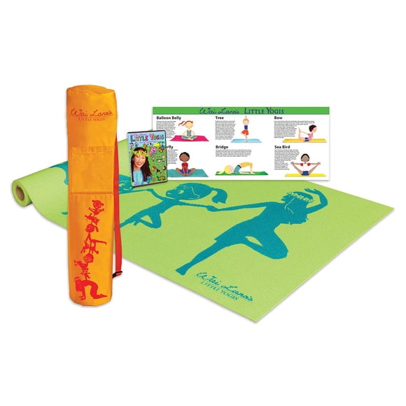 Kit de yoga Wai Lana Little Yogis con DVD, tapete de 3 mm, bolsa y póster