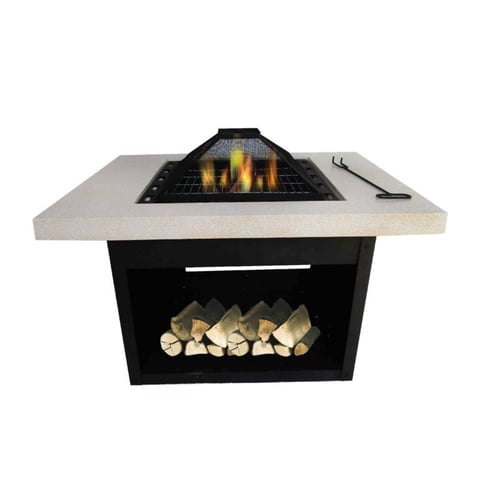 Igpro - Fogon Parrilla A La Piedra Con Guardaleña 92X70X63Cm