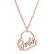 thumbnail image 2 of Collar Barbie Script en forma de corazón, oro rosa, 2 of 3