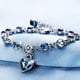 thumbnail image 2 of Pulsera HESHPAWS Fashion Crystal Heart Zircon 7.5 in Azul, 2 of 3