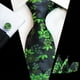 thumbnail image 3 of 1set Men's Plum Paisley Tie Three Piece Suit Including Tie Pocket Towel Cufflinks, 3 of 5