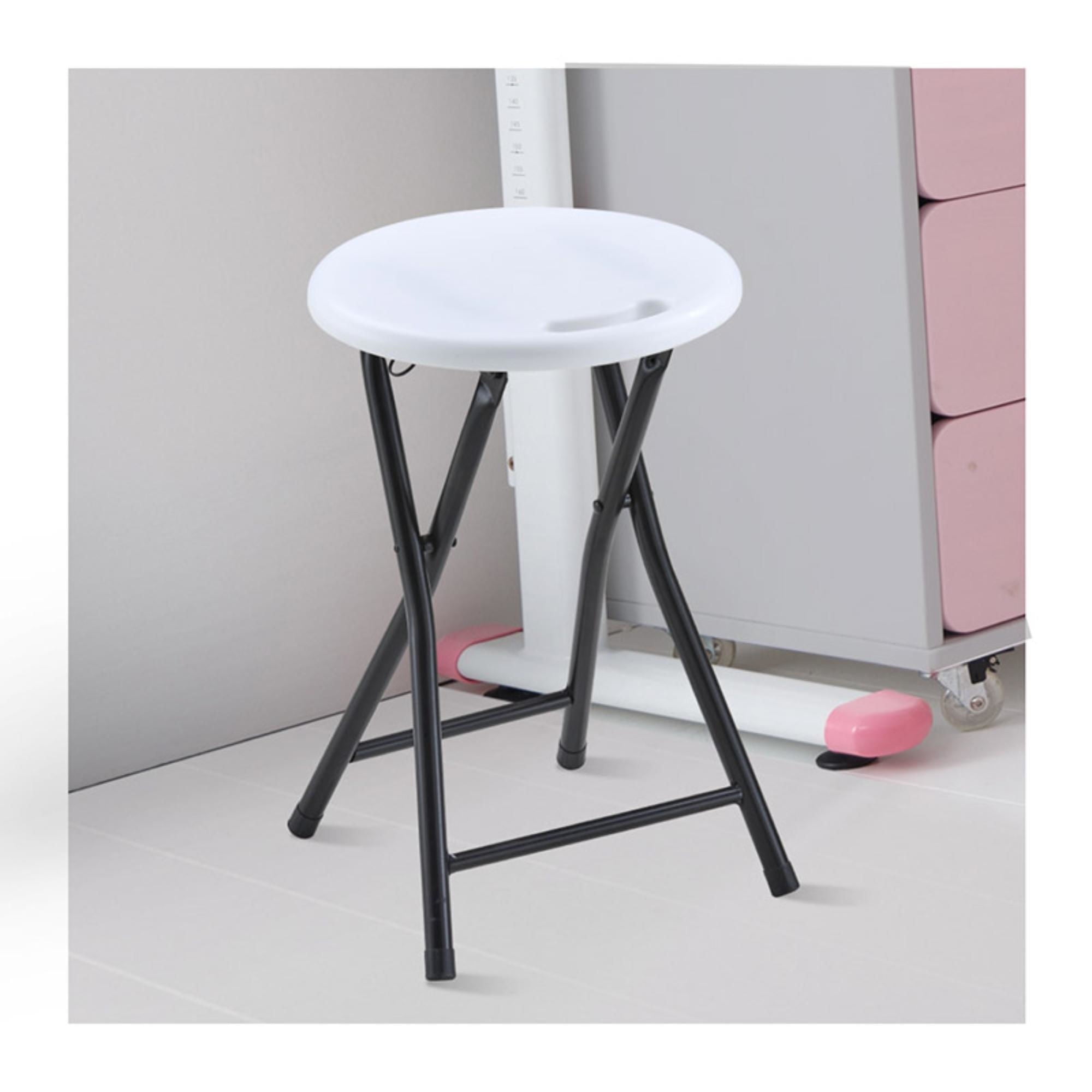 Haus - Banco Plegable Con Asa Metal - Plástico Blanco