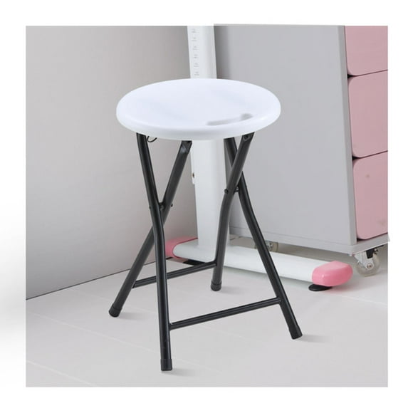 Piso Plegable con Asa Metal 30x30x44.5 Cm Blanco