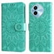 thumbnail image 5 of Funda tipo cartera FOXDOCK para Vivo Y38 5G , diseño girasol en relieve, cuero PU, cierre magnético, soporte y tarjetero, 5 of 5