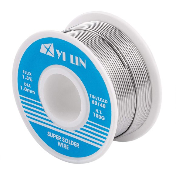 Hilo de soldadura YI LIN, estaño, plomo, colofonia, 60/40, 0,8 mm, 100 g