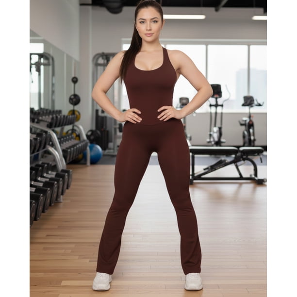 Enterizo Mujer Deportivo Estilo Flare Escote Atractivo