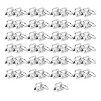 Magideal - 50 Uds. De Accesorios Para Llavero Con Anillo Dividido, Abrazadera Resistente Duradera De Acero Al Carbono Portátil Para Bolsas De Cordón, Accesorios