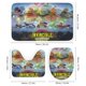 thumbnail image 3 of Invencible-theme 4-Piece Shower Curtain Set with Rugs, Waterproof Bathroom Decor Set Includes Bath Mat, U-Shaped Rug, Toilet Lid Cover and Curtain with Hooks, 3 of 6
