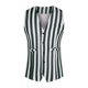 thumbnail image 5 of Chaleco de Negocios INSPIRE CHIC para Hombre Ajuste Slim Escote en V Sin Mangas Estampado de Rayas M Negro, 5 of 5