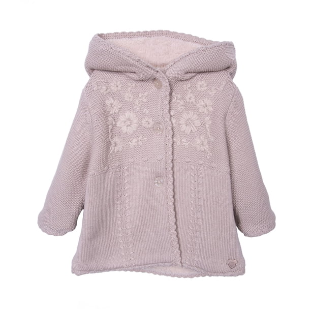 Chaleco Bebé Niña Forrado Micro Polar con Gorro Arena