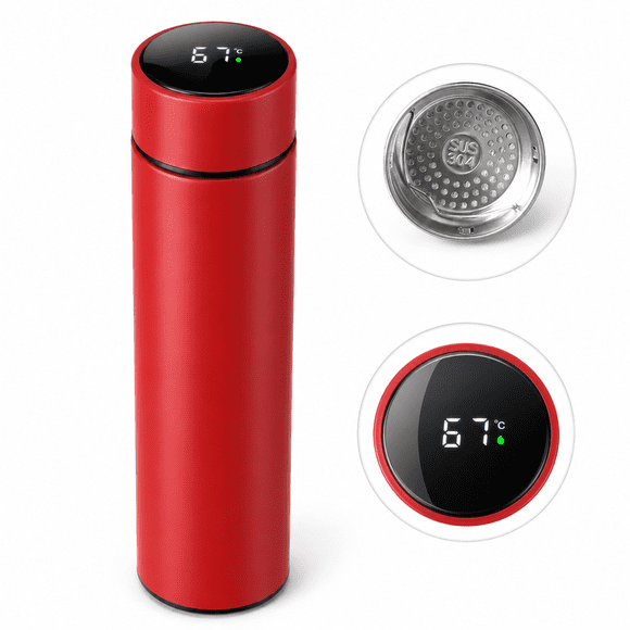 Termo Agua Caliente Fria Digital Tactil Led 500ml Acero Inoxidable