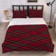 thumbnail image 1 of 3pcs Scottish Tartan Themed Bedding Set Duvet Cover and Pillowcase Set Soft and Comfortable, 1 of 5