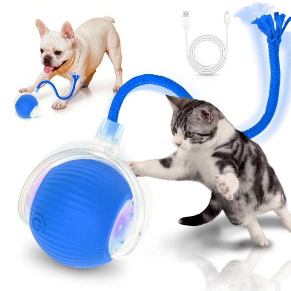 Juguete para gato MAXTOOA Bola rodante automática inteligente azul