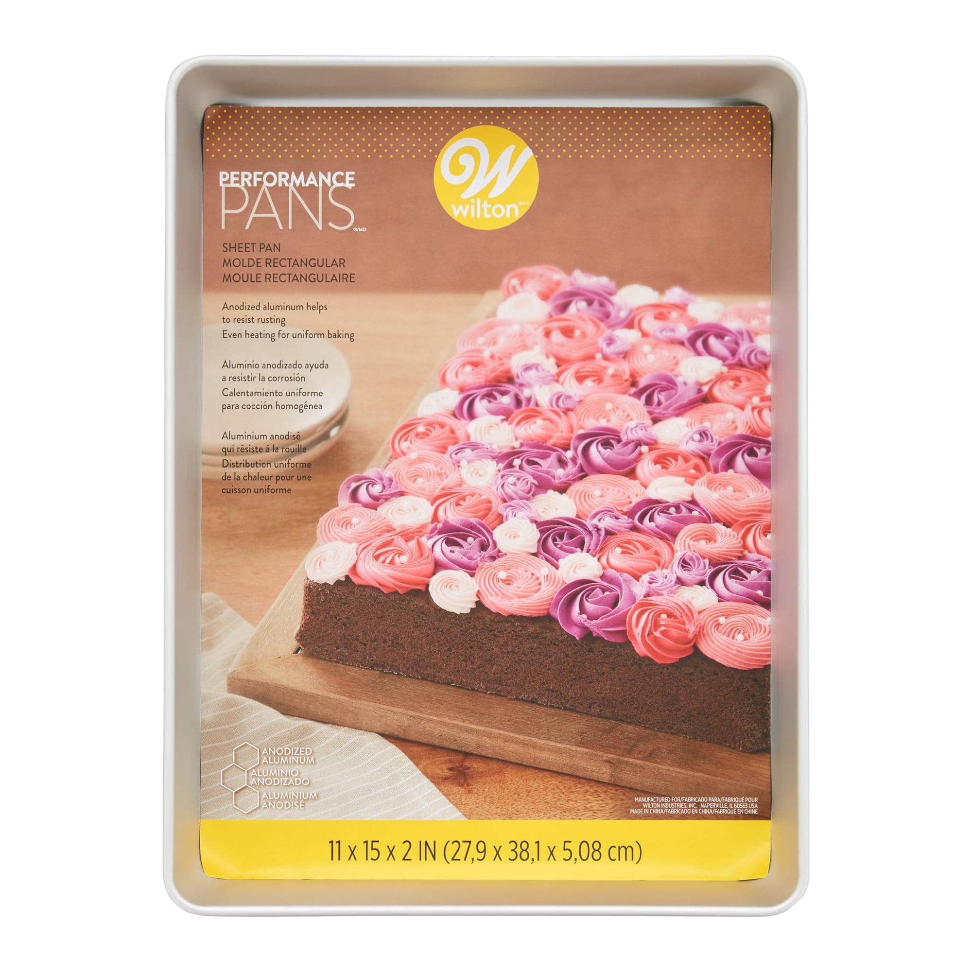 Molde Para Hornear Wilton Performance Pans Para Tartas, Tamaño Mediano, 11 X 15 Pulgadas