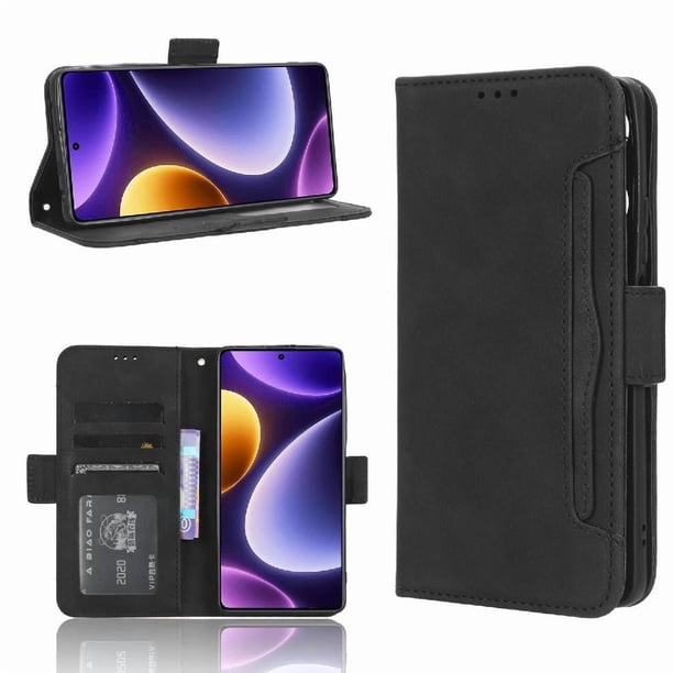 Funda Cartera Magnética para Xiaomi Poco F5 5G- Tarjetero Desmontable, Cuero PU, Soporte