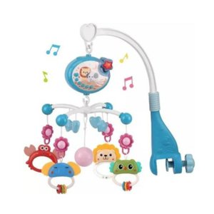 Total E-Commerce - Juguete Movil Sonajero Infantil Con Luz Y Sonido Animales Azul