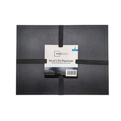 Set Individual X2 Ecocuero Negro Pu  Mainstays