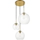 thumbnail image 1 of Lámpara Colgante Elegant Lighting Baxter de 3 Luces en Latón 110V, 1 of 9