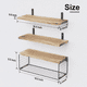 thumbnail image 2 of Kit 4 Capas Repisas  Flotantes Belug  De Madera Modernas Marron Claro, 2 of 5