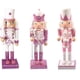 thumbnail image 1 of Figura de Cascanueces de Madera con Boca Móvil Rosa Pastel, 1 of 3