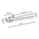 thumbnail image 3 of Cuchara de helados manito aluminio 60 cc / 2 oz, 3 of 3