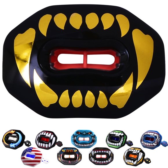 Protector Bucal Oral Mart Golden Fangs de Ajuste Instantáneo