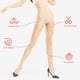 thumbnail image 2 of Paquete de 2 medias de seda brillantes y transparentes para mujer, con control superior y talle alto, ultra brillantes, 2 of 5
